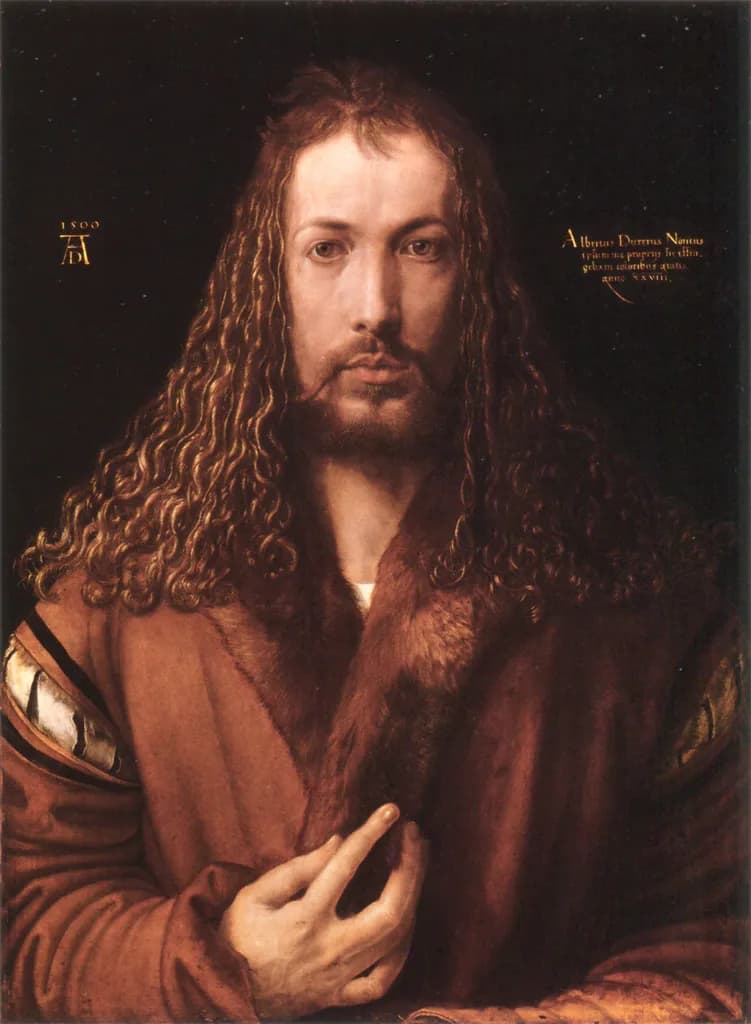 Selbstbildnis (Münchner Selbstbildnis), Öl auf Leinwand (1500), Alte Pinakothek, München.